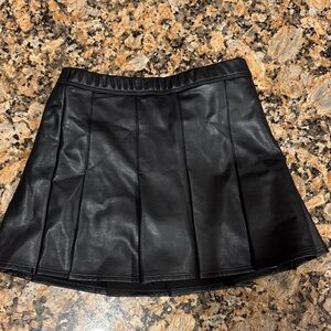 Abercrombie Kids Black Faux Leather Mini Skirt